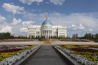 Astana, Kazakistan, 2 Ağustos 2018: Residence Kazakistan Ak Orda Astana, Kazakistan cumhurbaşkanı.