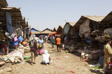 Bahir Dar, Etiyopya, 14 Şubat 2015: Pazar sahne Bahir dar