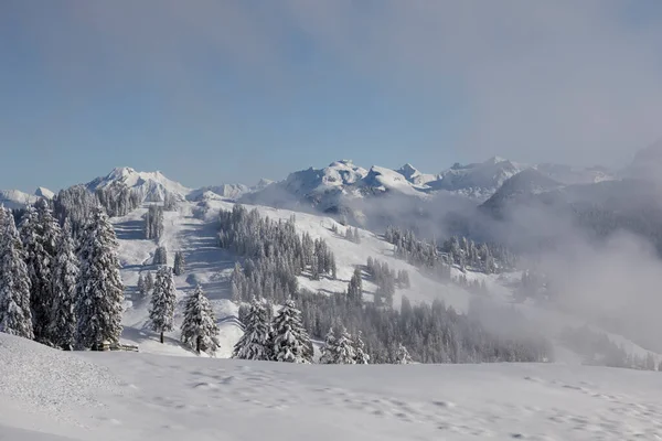 Freshly Snowed Winter Landscape Ibergeregg Central Switzerland — Stock Photo, Image