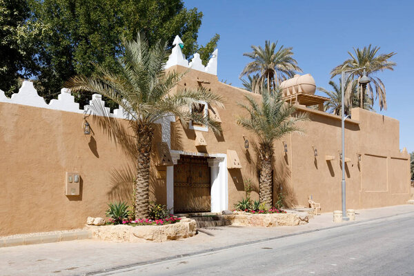 Entrance door in Al-Diraiyah in the historic district  of Riyadh in Saudi Arabia