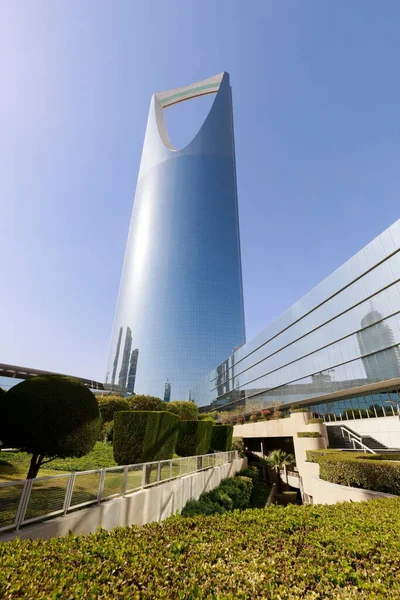 Torre Del Reino Riad Arabia Saudita Kingdom Tower Centro Negocios — Foto de Stock