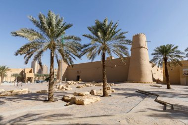 Riad, Suudi Arabistan, 15 Şubat 2020: Suudi Arabistan Krallığı, Riyad şehir merkezindeki eski Al Masmak kalesi