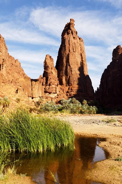 Wadi Disah Auch Bekannt Als Wadi Qaraqir Ist Eine Kilometer — Stockfoto