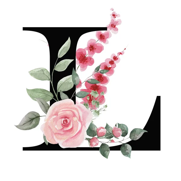 Capital letter L for text design, holiday cards, decor and design of text messages, wedding invitations. — ストック写真