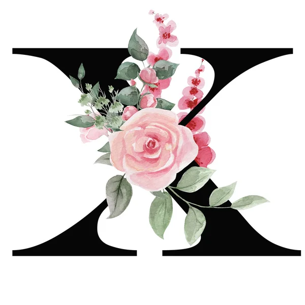 Capital letter X for text design, holiday cards, decor and design of text messages, wedding invitations. — ストック写真