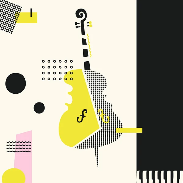 Illustration Vectorielle Conception Fond Abstrait Musique Doodle — Image vectorielle