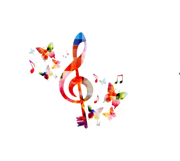 Vector Illustration Design Doodle Music Note White Background — Stock Vector