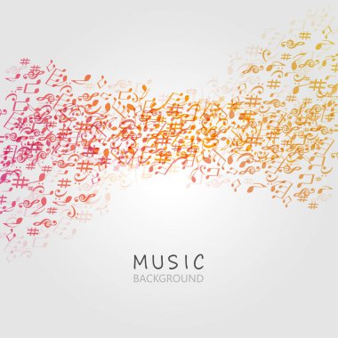 renkli müzik işaretleri ile yaratıcı arka plan 