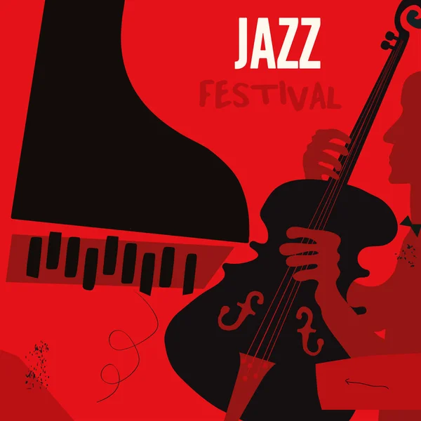 Buntes Kreatives Jazzmusik Plakat — Stockvektor