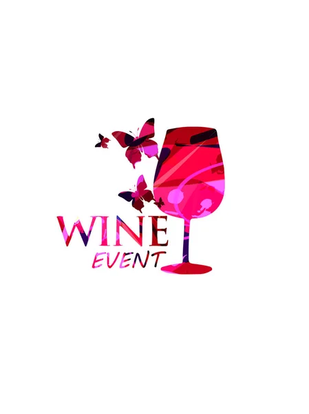 Evento Vinho Fundo Colorido — Vetor de Stock