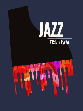 Renkli yaratıcı caz müzik poster