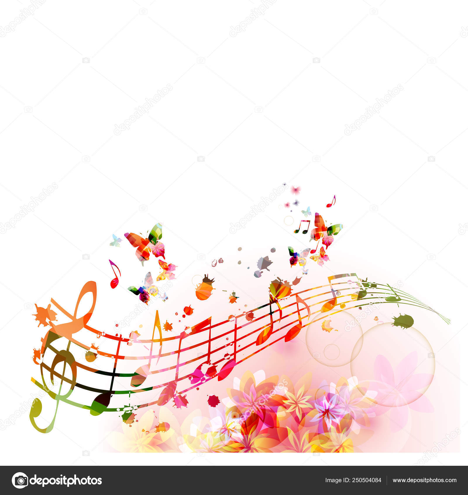 Music Background Colorful Music Notes Vector Illustration Design Artistic  Music Stock Vector Image by ©abstract412 #250504084
