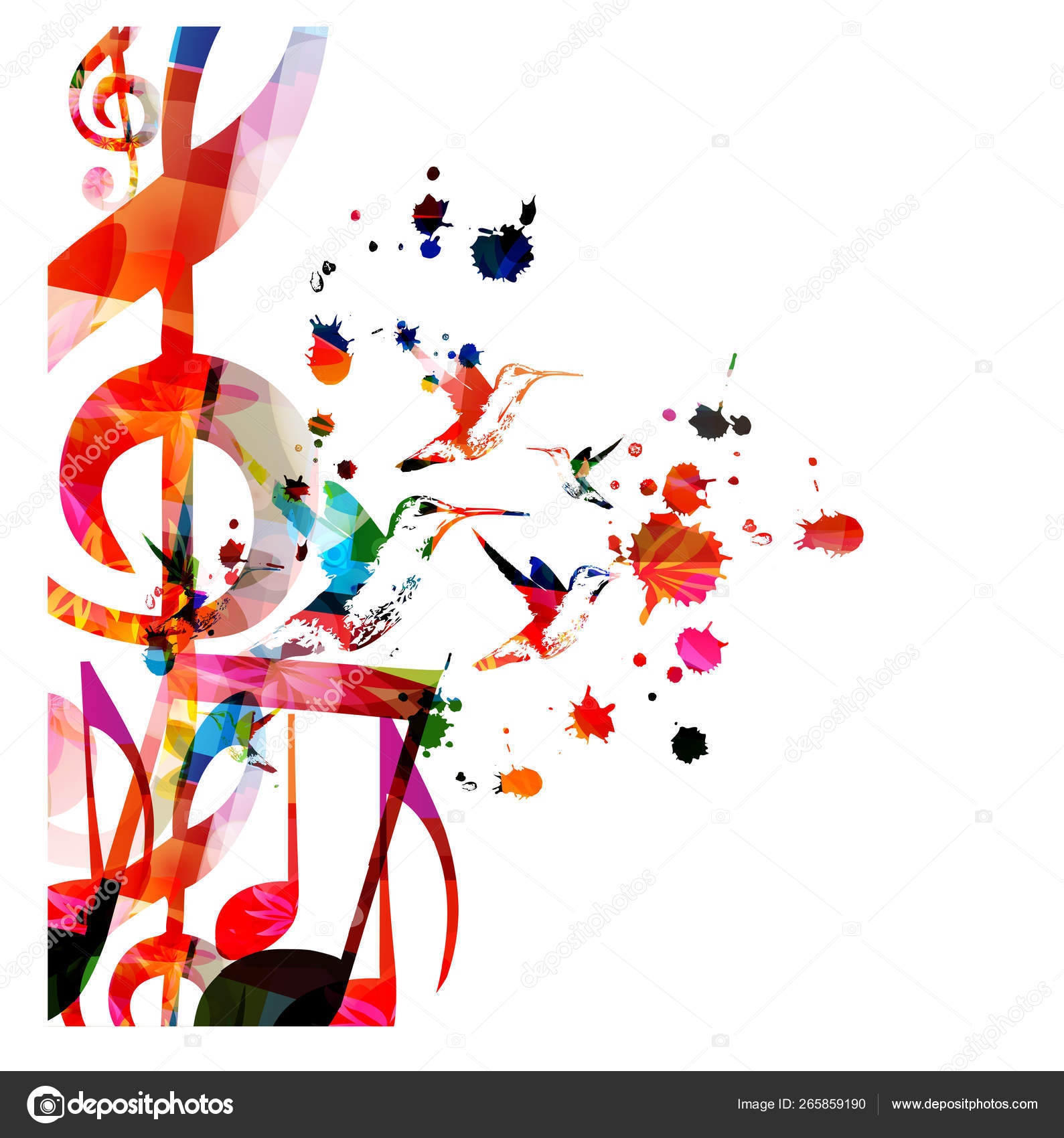 Colorful Background Music Notes Isolated Vector Illustration Design Music  Background Stock Vector Image by ©abstract412 #265859190