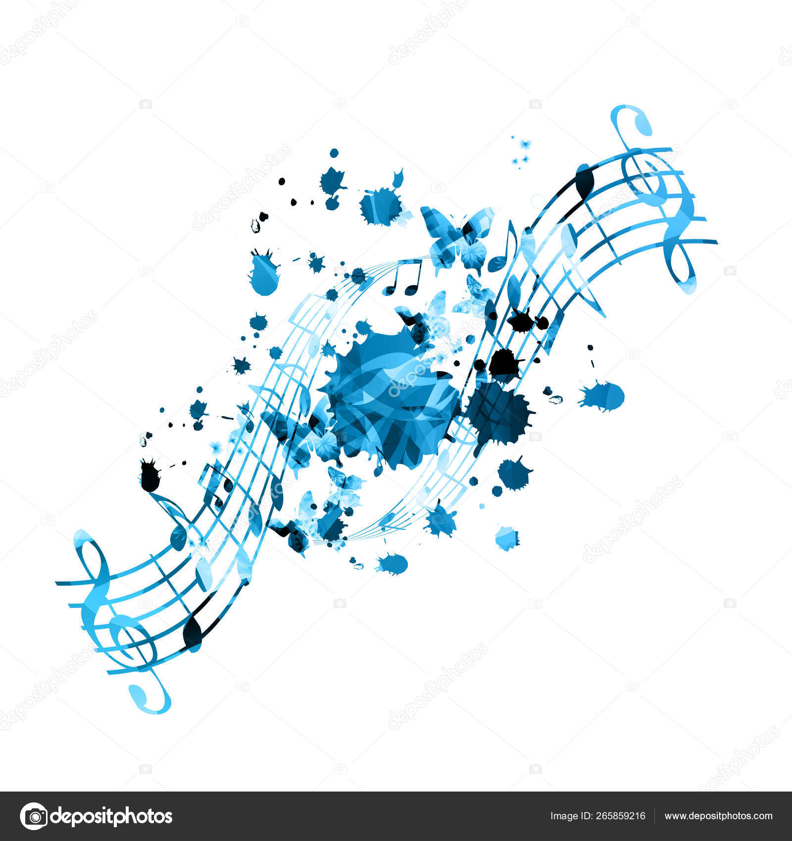 Colorful Background Music Notes Isolated Vector Illustration Design Music  Background Stock Vector Image by ©abstract412 #265859216