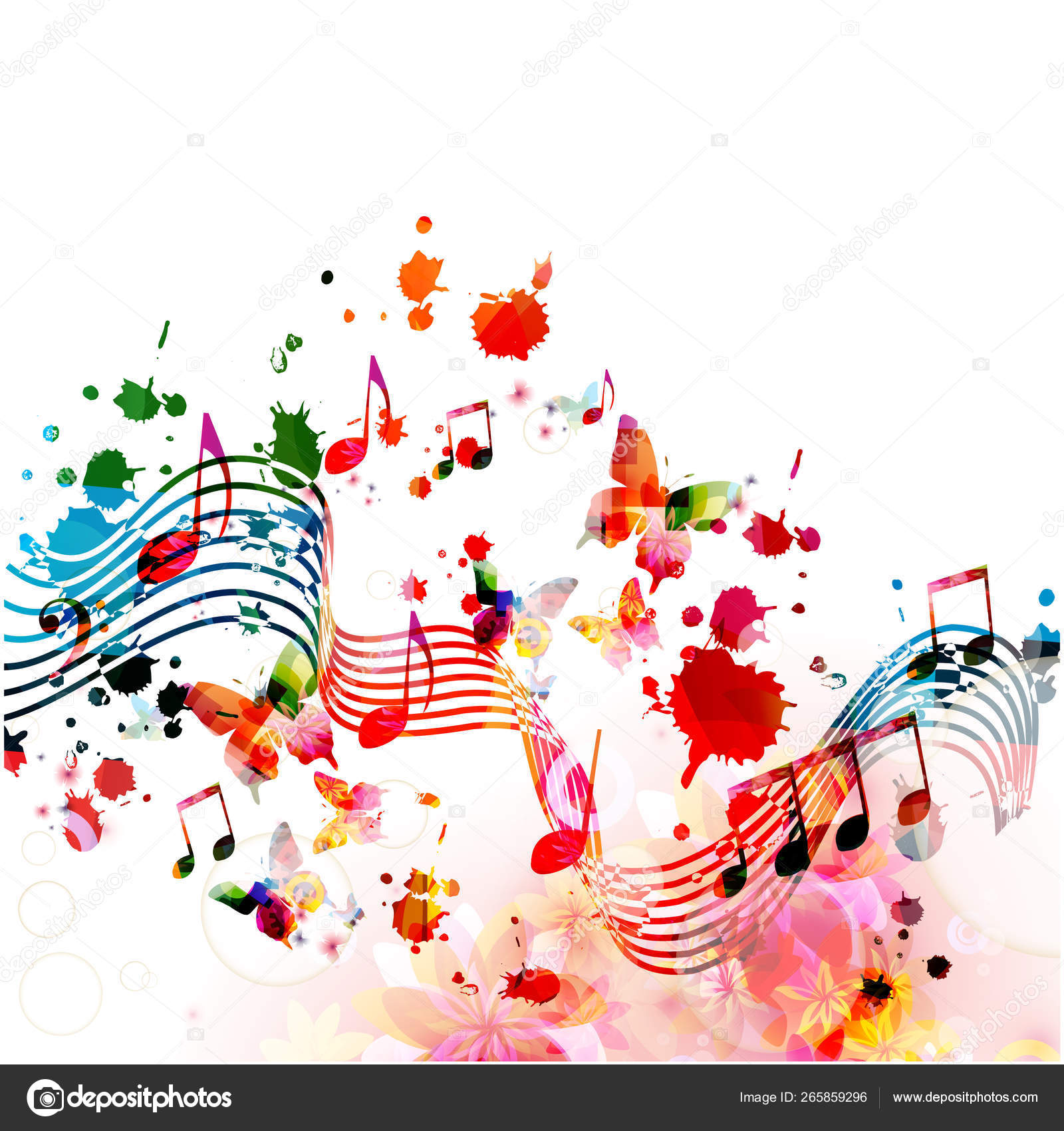 Colorful Background Music Notes Isolated Vector Illustration Design Music  Background Stock Vector Image by ©abstract412 #265859296