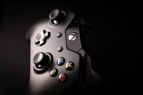 Sao Paulo Brasil 2020 Kontroler Konsoli Xbox One Zbliżeniu Detalis — Zdjęcie stockowe