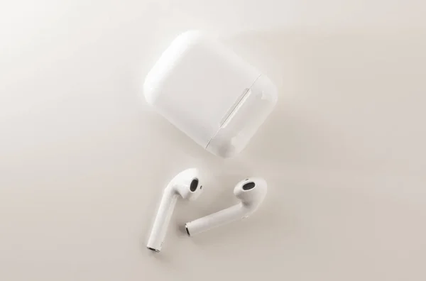 Generische Wireless Kopfhörer Weiße Farbe — Stockfoto