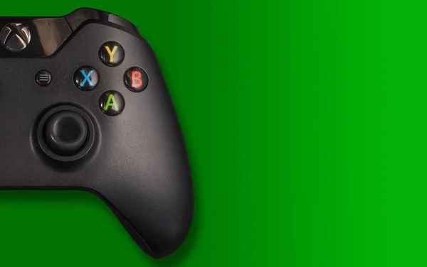 Σάο Πάολο Βραζιλία 2020 Χειριστήριο Xbox One Πράσινο Φόντο — Φωτογραφία Αρχείου