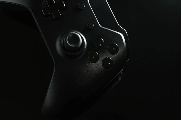 Controller Gioco Nero Vista Vicino — Foto Stock