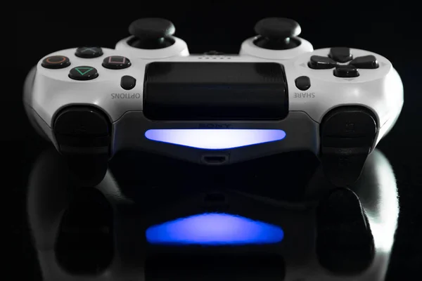 Sao Paulo Brasil 2020 White Playstation Controller — 스톡 사진