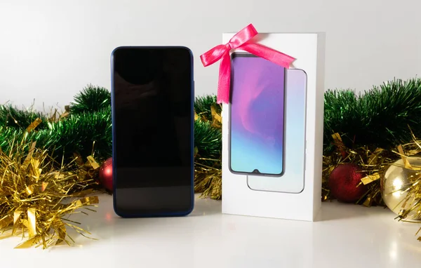 Smarthphone Ajándék Karácsonyra — Stock Fotó