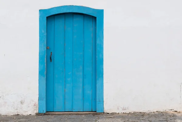 Guararema, Brazil - 18/10/2020. Side door of the church of Sao Longuinho, in the Brazilian tourist city of Guararema.