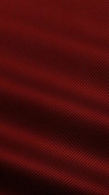 Kırmızı naylon dalgalar dinamik enerjiyle dalgalanır, modern modacılar için mükemmel, eşsiz, enerjik tekstil giyim projeleri tasarlarlar.