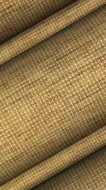 Kumlu kahverengi keten kumaş, dokuma rotasyonunda hareket ediyor. Sıcak el yapımı giysiler ve eko-esinlenmiş iç projeler için mükemmel.