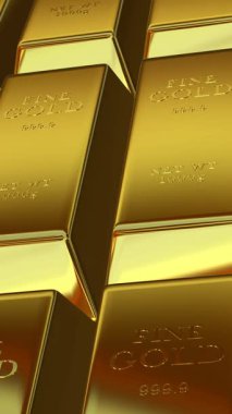 Altın Çubukların Benzersiz Akıntısı İş Başkenti Lüks ve Mali Prestij Premium Değerli Metaller Özel Sahnesi İçinde