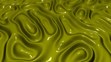 Zeytin plazma dalgalarının metalik ışıltılı, zarif bir arka plan tasarımında soyut hareketli döngülü animasyonu