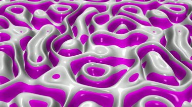 Beyaz ve pembe plazmanın zarif ışıltılı animasyonu, pürüzsüz metalik parıltı, şık, soyut arkaplan aydınlatma tasarımı