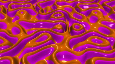 Zarif turuncu ve pembe plazma animasyonu, dikişsiz metalik yansımalar, şık soyut arka plan modern hareket tasarımı