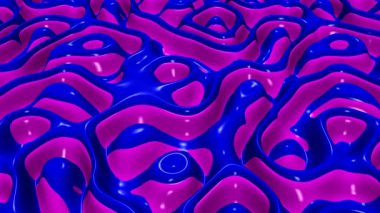 Zarif parlak mavi ve pembe plazma dalgaları, özel dikişsiz metalik parıldayan parıltı, stil sahibi soyut modern arka plan tasarımı