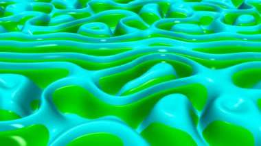 Özel parlayan su ve yeşil plazma animasyonu, zarif dipsiz döngü, metalik parıldayan parıltı, şık soyut arkaplan aydınlatma tasarımı