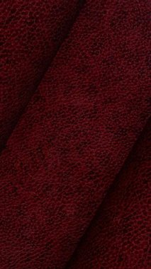 Animasyon Hareketindeki Koyu Kırmızı Deri Dokular, Ürün Kullanımı ve Moda Tekstil Arkaplanı İçin Kusursuz Akış Tasarımı