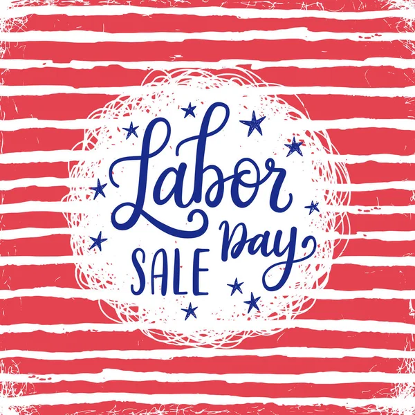 Vector Illustration Labor Day a national holiday of the United States. American Happy Labor Day Sale design poster with hand written calligraphic phrase.
