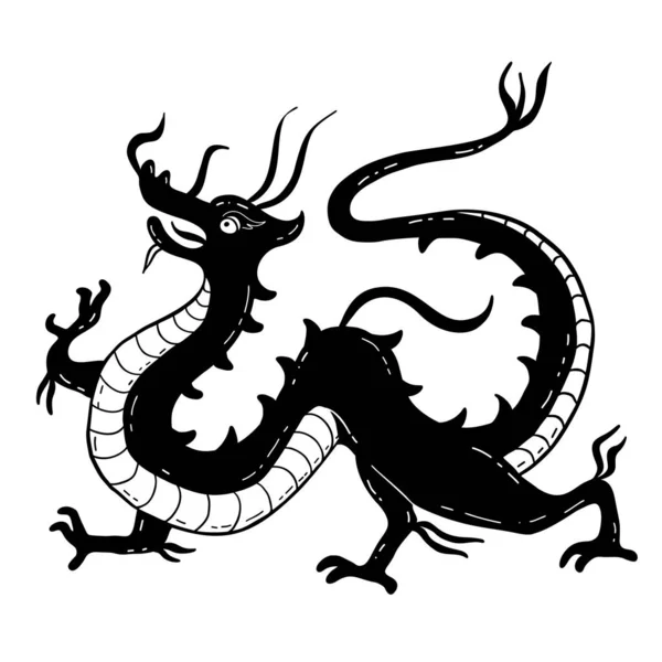 Vector Illustration Traditional Chinese Dragon — Stock Vector