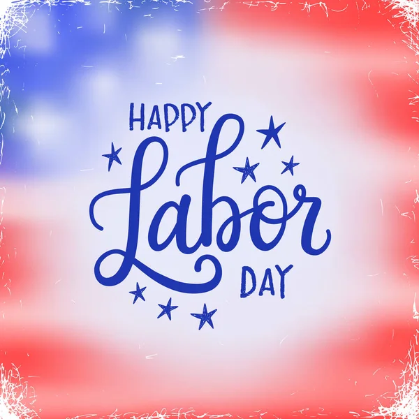 Vector Illustration Labor Day a national holiday of the United States. American Happy Labor Day design poster with hand written calligraphic phrase.