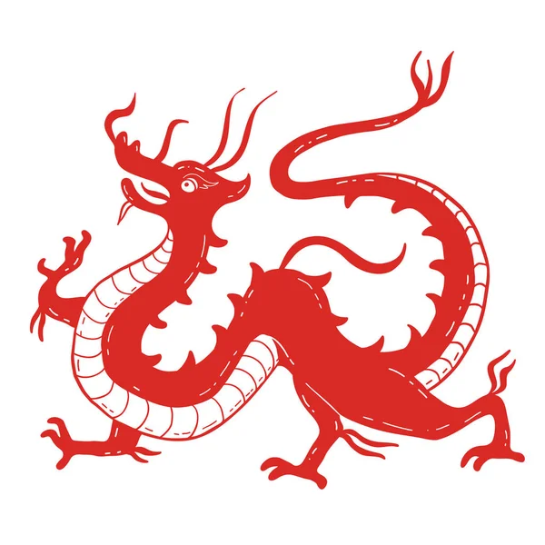 中国传统龙的矢量例证 — 图库矢量图片