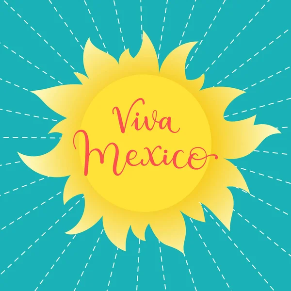 Viva Mexico Frasa Tipografi Pada Latar Belakang Vektor Cerah Dapat - Stok Vektor