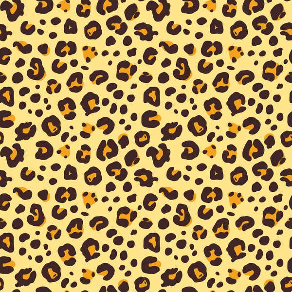 Patrón Sin Costuras Con Piel Leopardo Diseño Estampado Animal — Vector de stock
