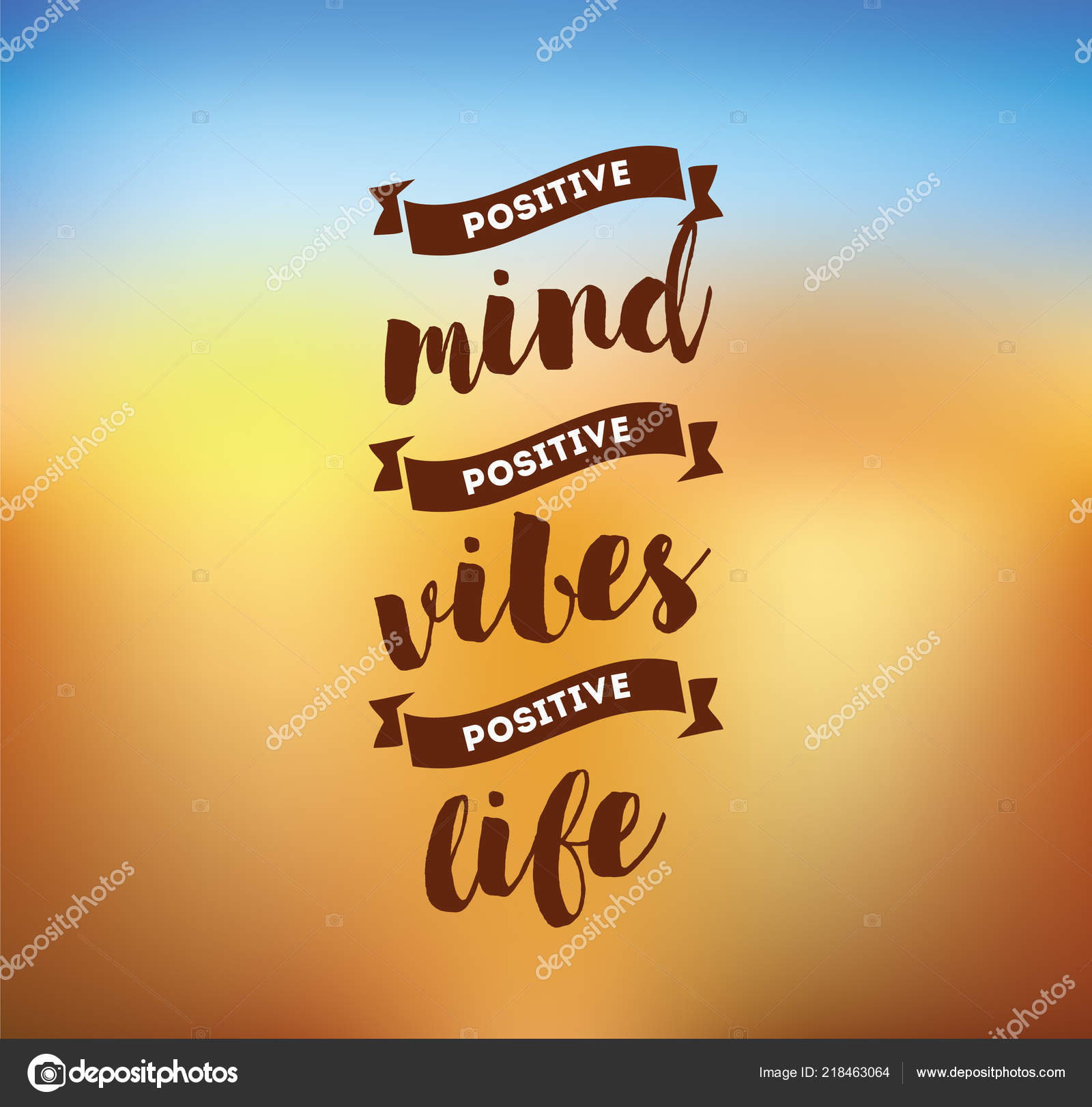 Mente Positiva Vibraciones Positivas Vida Positiva Cita Inspiradora  Motivación Tipografía Vector de stock #218463064 de ©pa3, image size:1600x1622