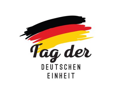 Alman birlik günü - Tag der Deutschen Einheit. Ekim 3. Tipografi vektör tasarımı.