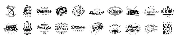 Happy Dussehra Festival Indie Vektor Typografie Pro Banner Logo Design — Stockový vektor