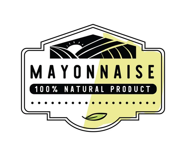 Typographie Mayonnaise Conception Logo Utilisable Pour Sauce Produits Base Crème — Image vectorielle