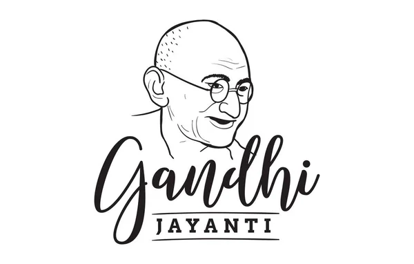 Mahatma Gandhi Jayanti Aniversário Outubro Herói Nacional Indiano Tipografia Vetorial Gráficos De Vetores