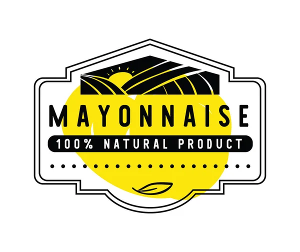 Mayonaise Typografie Logo Ontwerp Bruikbaar Voor Saus Crème Producten Rechtenvrije Stockvectors