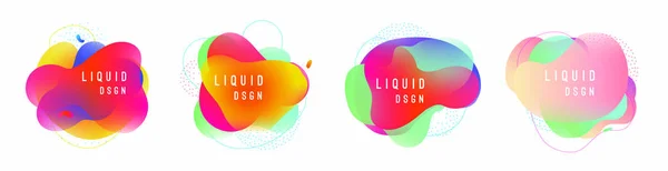 Abstrakte Flüssige Formen Entwerfen Buntes Flüssigkeitsdesign Logokonzept — Stockvektor