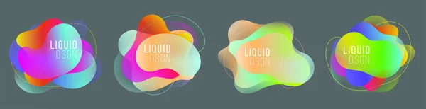 抽象液体形状设计 多彩的流体设计 徽标概念 — 图库矢量图片