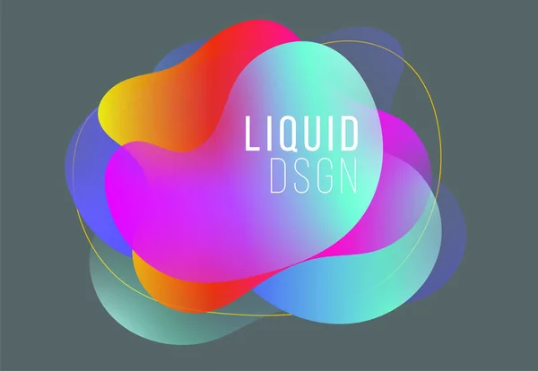 Soyut Sıvı Şekil Tasarım Renkli Sıvı Tasarım Logo Kavramı — Stok Vektör